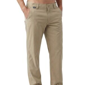 Huk Pants Mens 40 Khaki Performance Fishing Lightweight Stretch Outdoor Hiking